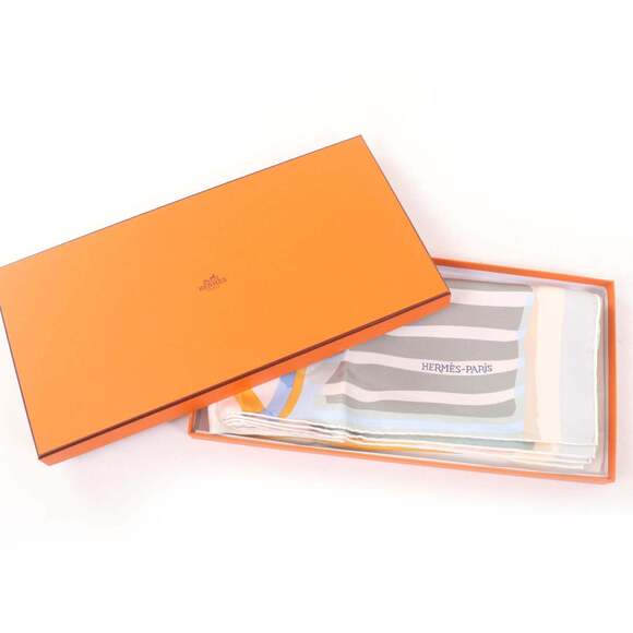 HERMES Authentic Black Silk Scarf - Picture 2 of 10